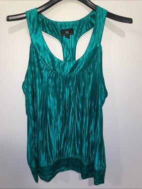 Iz Byer Teal Racerback Tank Top